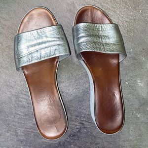 Vince Camuto Grey Wedge Sandals